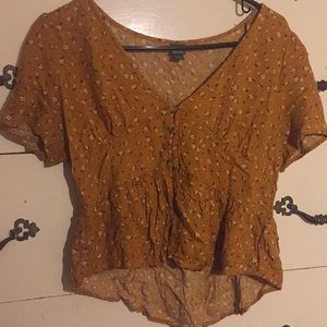 🐚 5/$25 yellow floral top